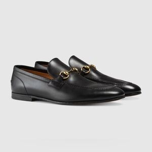 Gucci Jordaan Horsebit Casual Loafer Shoes Men’s Black